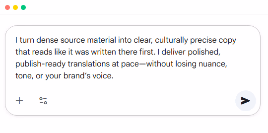 Example of a nicely proofread document with polished phrasing, demonstrating clarity, accuracy, and professional translation quality.
